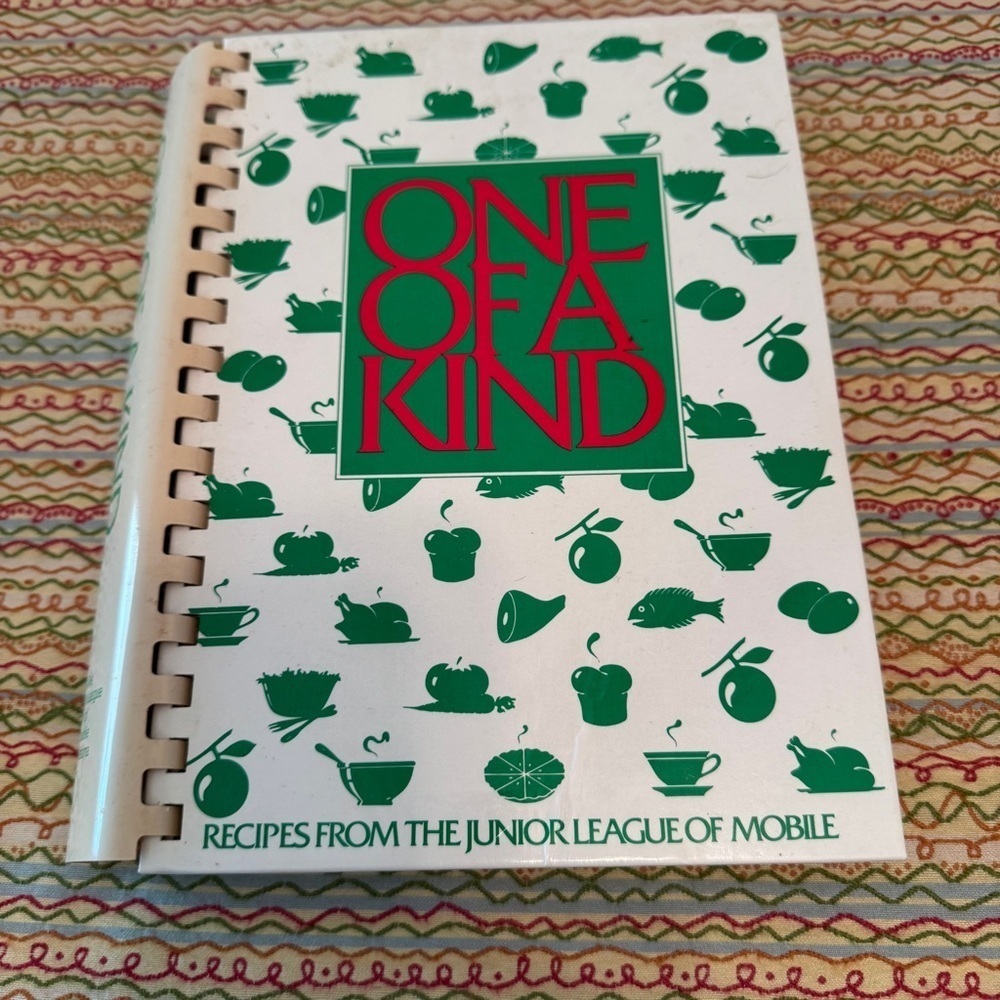 One of a Kind Cookbook from Junior League of Mobile Spiral Bound
